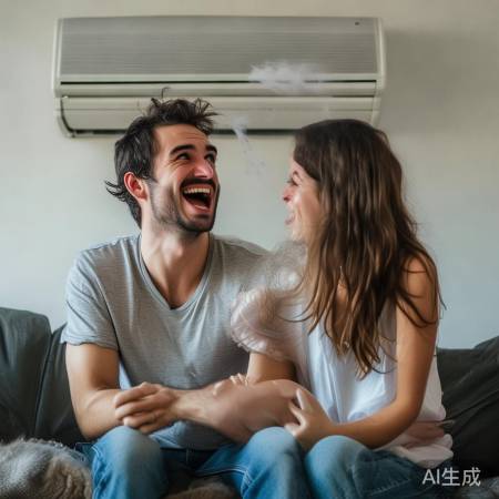 空调吹歪嘴，女友误中风