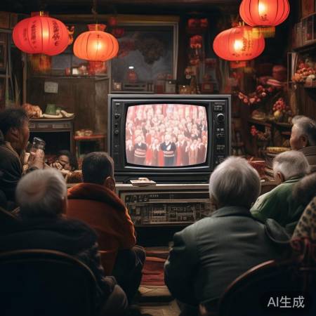 老电视，农村记忆，春晚团圆