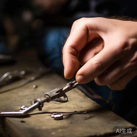 细铁丝钩直钥匙芯