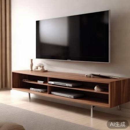 电视柜高度适中，视线水平