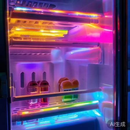冰箱装LED灯条,生活情趣高
