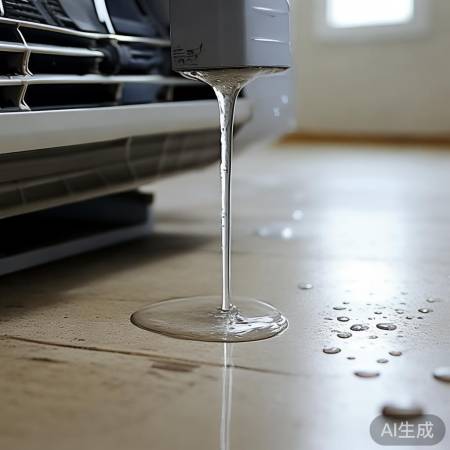 空调滴水与否看外壳和地面