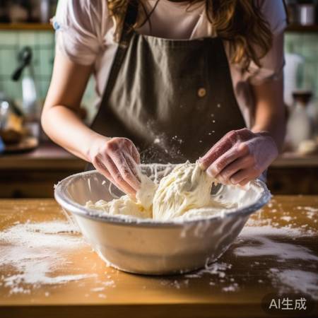 酵母白糖奶粉面粉搅拌