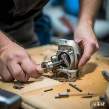 检查孔尺寸，安装锁体拧紧螺丝