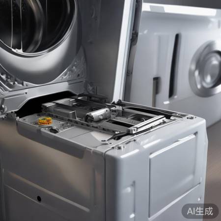 洗衣机平稳放置，准备安装孔盖