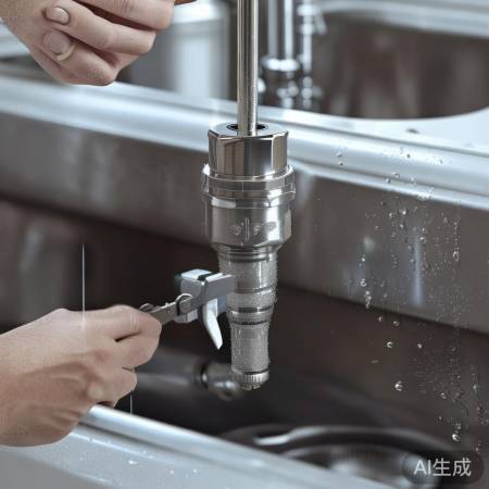 洗衣机底拧下水管