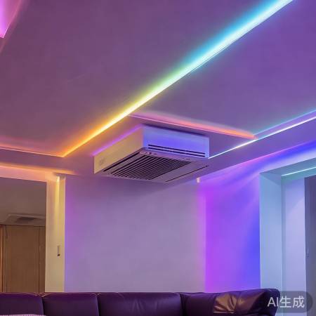 灯带吊顶+中央空调,明亮温馨