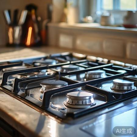 “清洁燃气灶，延寿法。”