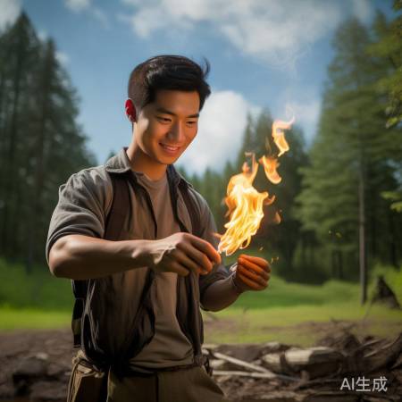 小李10秒点火夺冠，户外达人！