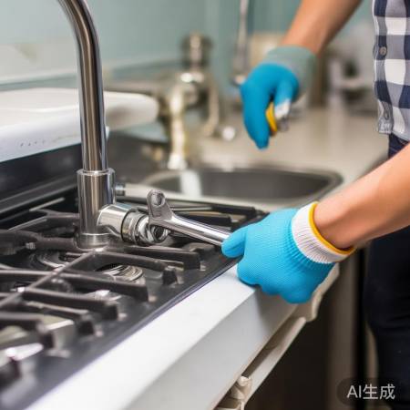 打开水龙头，拧螺丝要适中