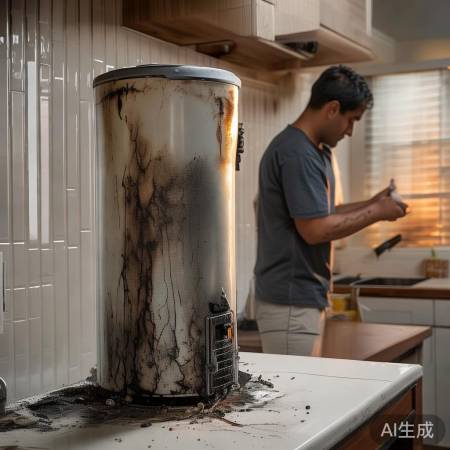 热水器烧焦，习惯惹的祸