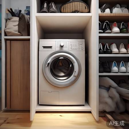 鞋柜洗衣机，空间利用妙招