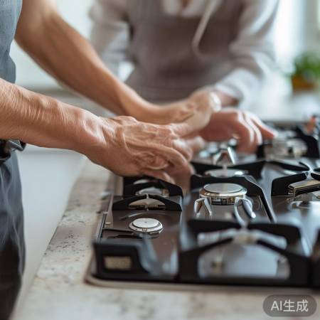 教老人燃气灶操作技巧