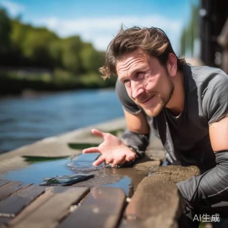 李荣浩直播手机入水，幽默乐观感