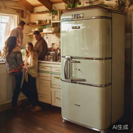 复古冰箱，怀旧温馨