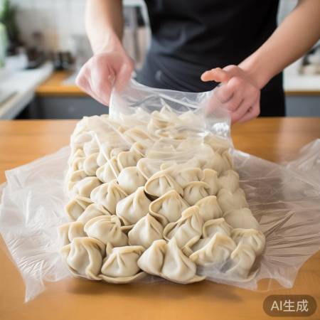 保鲜膜装饺子，方便快捷
