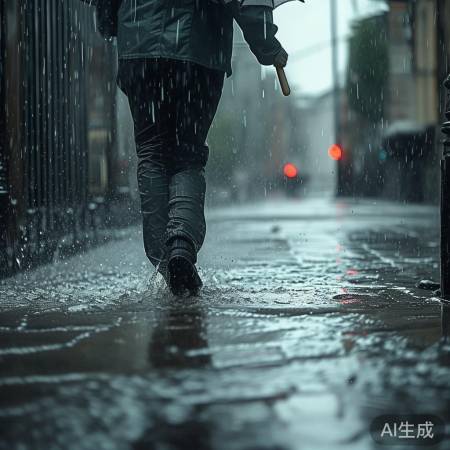 暴雨行走小心积水
