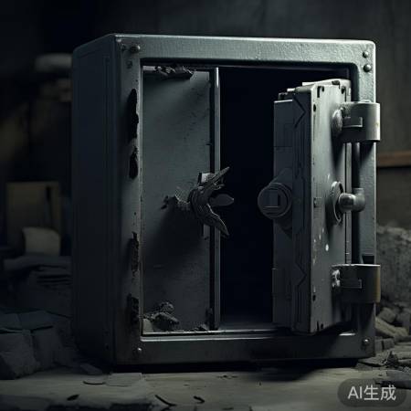 真相：保险柜内有水泥遮破。