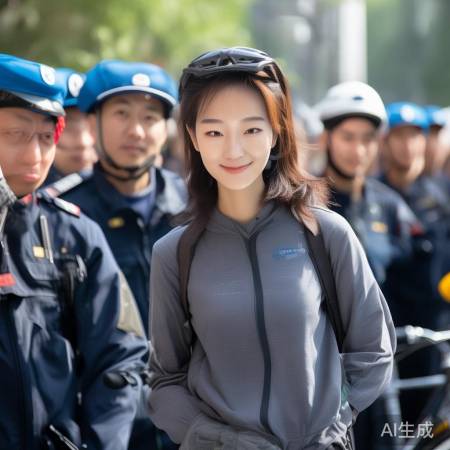 网红张雪携手交警宣传交通安全