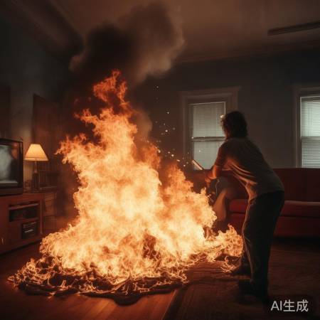 电视起火，紧急应对