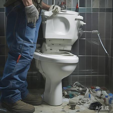 关闭水源，排空马桶