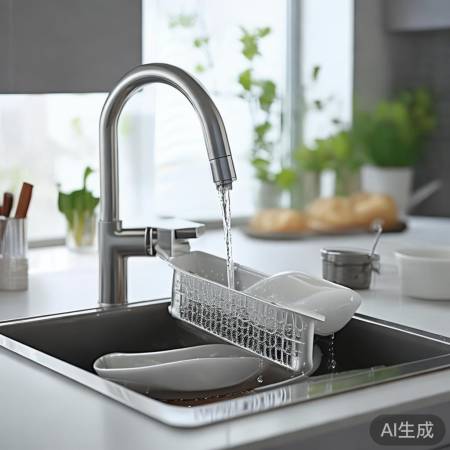 集成灶碗篮自动倾斜设计