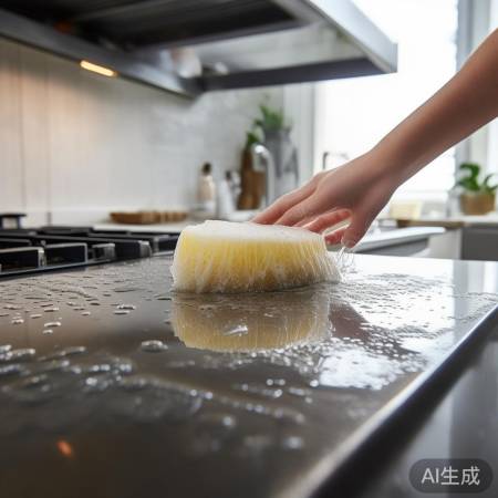 洗洁精海绵擦油烟机