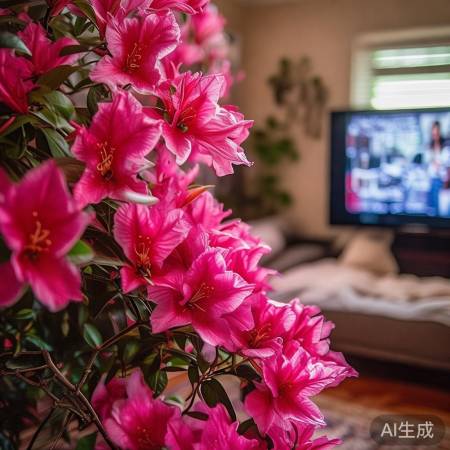 “杜鹃花净化空气,清新生活美滋