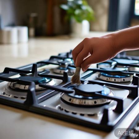 “避免空烧，定期清理燃气灶”