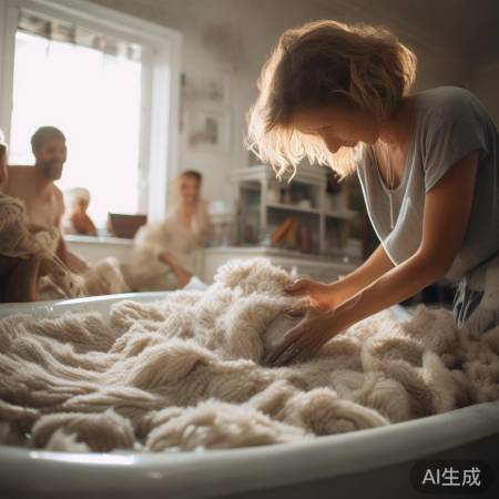 洗毯子要耐心,享受生活